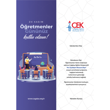 Öğretmenler Günü Kartı 