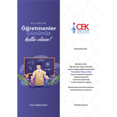 Öğretmenler Günü Kartı 