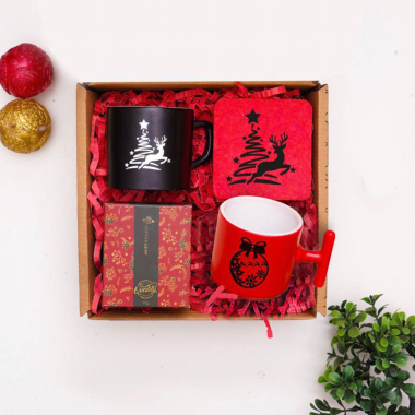 YENİ YIL HEDİYESİ 4'LÜ KIRMIZI SET